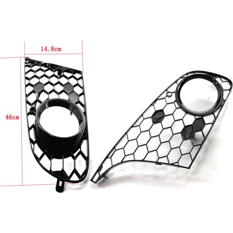 Grille nid d'abeille pour pare-chocs avant, cache antibrouillard de remplacement pour VW Golf 6 MK6 non-GTI 2009-2013 OEM 5K0853665 5K0853666