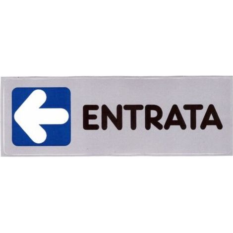 PUBBLICENTRO - ETICHETTA ADESIVA ENTRATA CON FRECCIA A SINISTRA 150X50MM