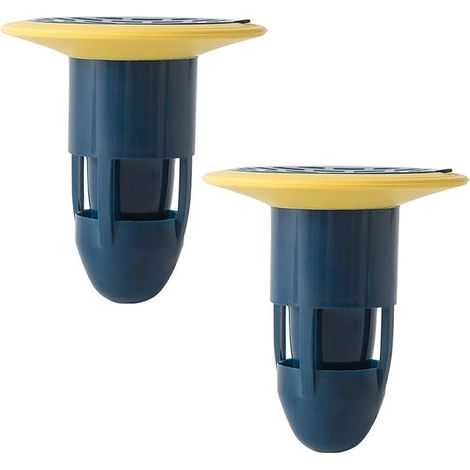 Rückflussverhinderer für Duschabläufe, Ablaufgarnitur, Ablaufstopfen, Haarfänger, Gasdichtung, Bodenfilter, Siphondichtung (blaue 2er-Packung) (1/4)