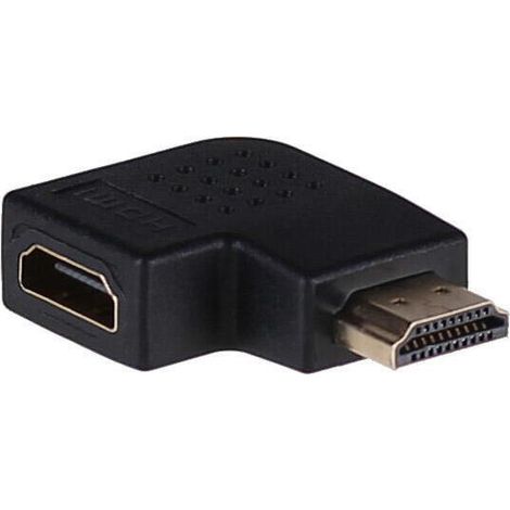 Adaptador HDMI - HDMI 1.4 Akyga AK-AD-45 Adaptador con conector lateral en ángulo de 90 grados F/M (1/2)