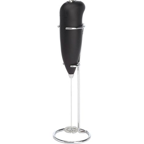 Mousseur à lait avec support, fouet portatif, mini mixeur pour boissons, café, frappé, matcha, expresso (1/4)