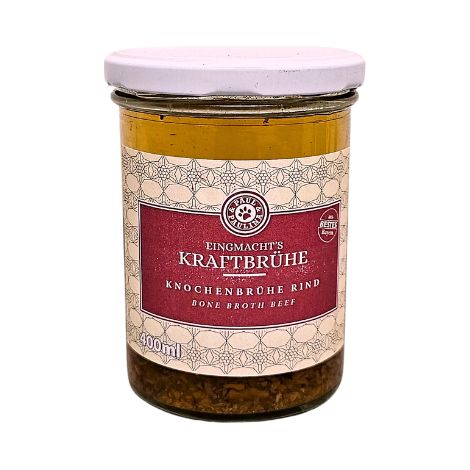 Rinderbrühe mit Gemüse am Knochen für Hunde 400ml Superfood Paul & Paulina (1/2)