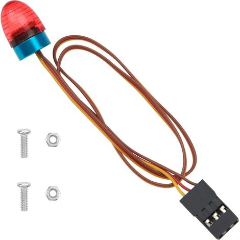 Faro LED ovalado para coche RC, accesorio de luz intermitente para coche RC a escala 1:14, modelo Tamiya, tractor, camión de ingeniería, 4,8-6 V, 15x9 mm, rojo.