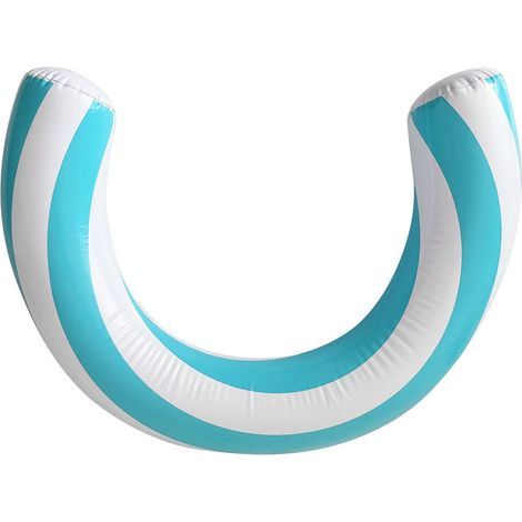 Bouée gonflable en forme de U — Bouée en PVC extra épaisse et incurvée — Matelas flottant et matelas de relaxation pour adultes et enfants (piscine/plage) (1/5)