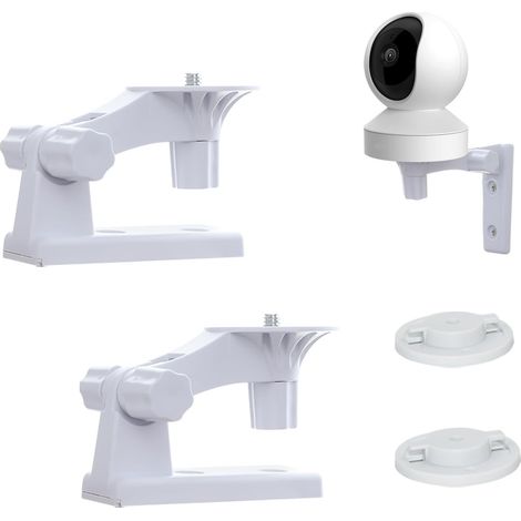 Support Caméra Mural Compatible avec E1/E1 Pro Caméra Surveillance, 2 Pièces Support Plafond pour Caméra Intérieure Extérieur, Rotation à 180 ° (1/5)