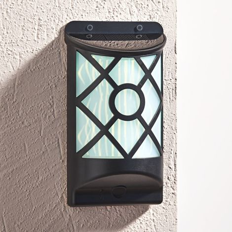 LED Solar-Wandleuchte Wandlampe Außenleuchte Solarleuchte Gartenlampe Dekolicht