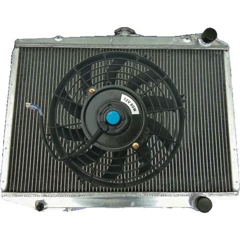 Radiateur, Aluminium, 16 7/8 x 25 1/2 x 15/16 pouces, Compatible avec Nissan D21 Pathfinder 1986-1997, Design Léger, Efficacité de Refroidissement Optimale