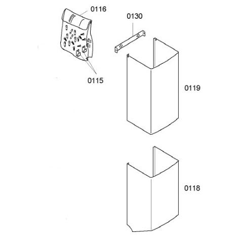 CONDUIT D AERATION SUPERIEUR REP 0119 POUR HOTTE BOSCH - 00239278