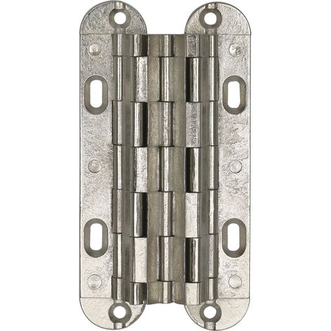 MICRON Sepa Einlass-Scharnier, 88x18 mm, ÖW 180 Grad, Messing vernickelt matt
