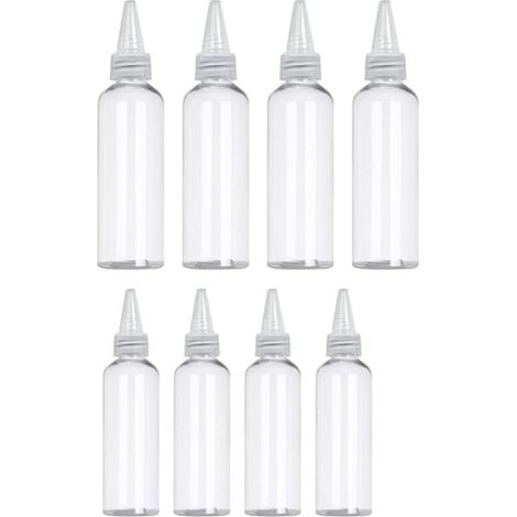 Set mit 8 30-ml-/60-ml-Quetschflaschen aus Kunststoff mit Trenntrichter und Blankoetiketten, Aufbewahrungsflaschen (1/4)