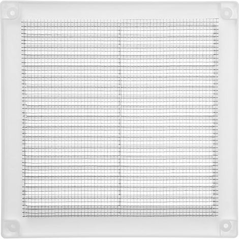 Vent 110 x 110 mm en plastique blanc Grille d'aération carrée plate Déflecteur d'air CVC 150 x 150 mm