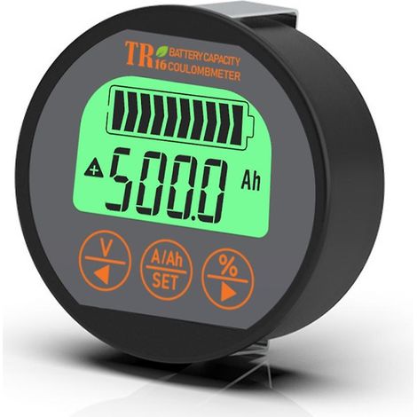 TR16 wasserdichter Batteriekapazitätstester, Spannung und Stromstärke, LCD-Display mit Speicherfunktion