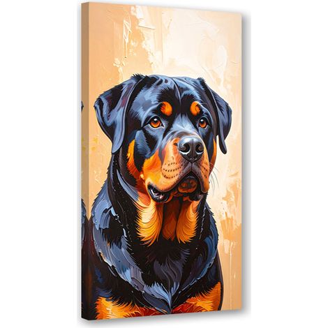 Tableau déco Chien rottweiler Animal 50x100 (1/4)