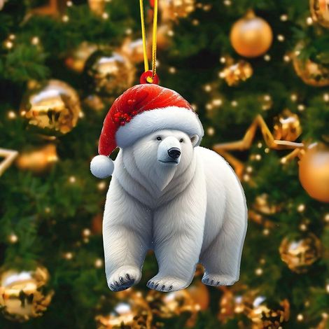 Guirlande Animale - Décoration Arbre De Noël En Acrylique - Ornement Ferme Pour Intérieur Et Cadeau - Lot De 1 (1/5)