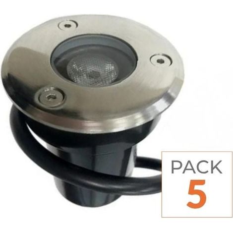 Spot Extérieur Encastrable LED IP65 220V Sol 3W 45° (Pack de 5)