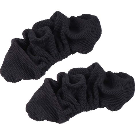 2 Housses d'accoudoirs, élastiques, polyester, noires, pour chaise de bureau et maison (1/5)