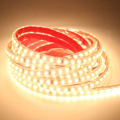 Ruban LED 2M Autocollant Bande Lumineuse a LED Adhesif Etanche, 120led / m Rubans de Blanc Chaud Strip 2 metres (2, Blanc Chaud) (1/3)