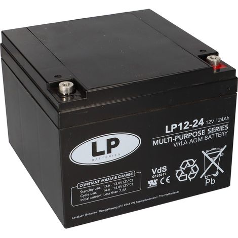 Landport Bleiakku 12V 24Ah AGM Batterie NSA LP12-24 T12 VdS (1/5)