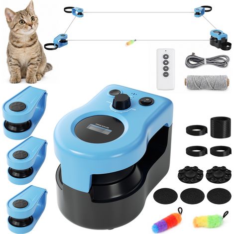 Wolketon Gioco elettrico per gatti con 3 moduli, telecomando e USB-C, blu (1/5)