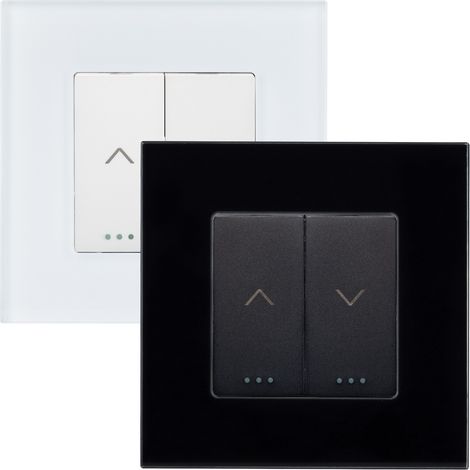 Schalter für automatische Rollläden mit PC-Rahmen Modern Schwarz