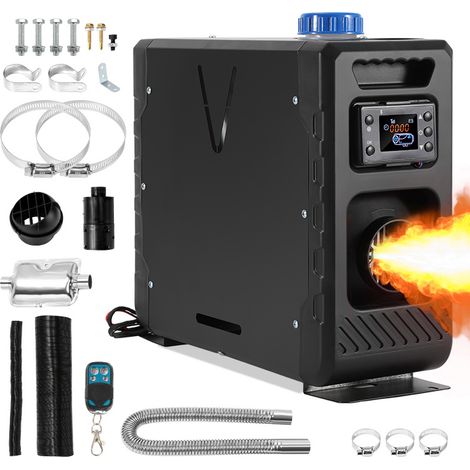 Randaco Calentador Diesel 8kW 12 V Aire Calentador Diesel, Calentador De Aire Con Mando A Distancia LCD, Para Coche Camión Autobús Barco, Con Bluetooth, Negro (1/5)