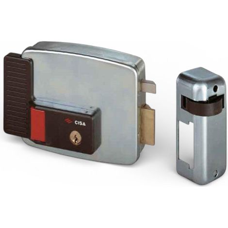 Elettroserratura per cancelli 12v con pulsante interno 8 cm mano destra