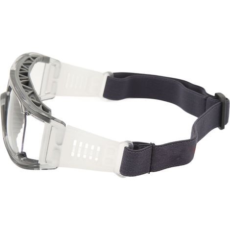 Stoßfeste und beschlagfreie Sportbrille, ideal für Basketball, Laufen und Radfahren, mit verstellbarem Riemen (grau). (1/5)