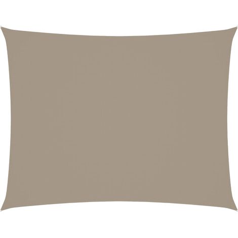 Voile d'ombrage  Voile de parasol tissu oxford rectangulaire 3x4 m taupe