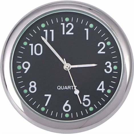 Reloj para coche, reloj adhesivo universal para salpicadero, decoración luminosa para reloj (1/5)