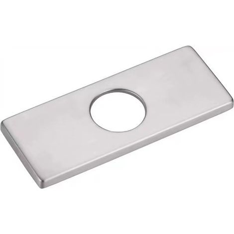 Couvercle de trou Plaque de pont Rosace de robinet d'évier de cuisine monotrou, Plaque de pont carrée Rosace en acier inoxydable pour couvrir les trous de montage inutilisés, Rosace de robinet (1/4)