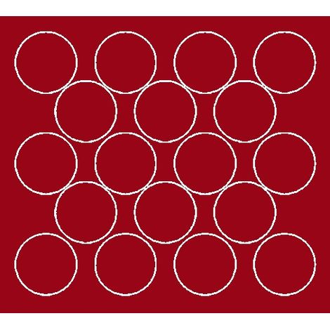 Autocollants ronds de 10 cm, 18 pièces, rouge foncé mat