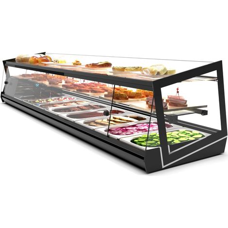 Vitrine Neutre Tapas Série Kube - 2 Etagères - L 840 / 1190 mm -  Sayl