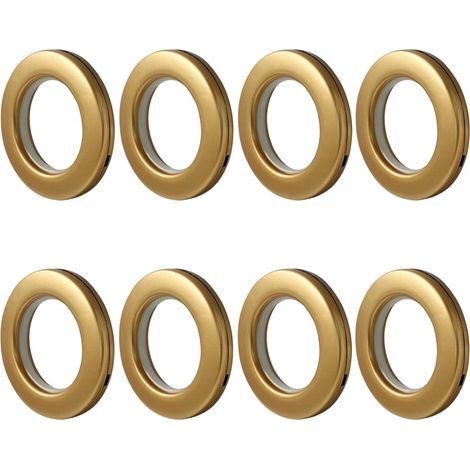 Oeillets de rideaux 40 mm de diamètre intérieur dorés à clipser (1/5)