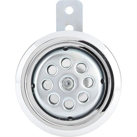 Klaxon de moto universel étanche 105dB fort 12V 85mm avec couvercle chromé en nid d'abeille (1/4)