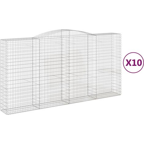 Maison Exclusive - Cesti Gabbioni ad Arco 10 pz 400x50x200/220 cm Ferro Zincato