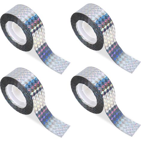 4 Pieces Bande Répulsive Anti Oiseaux,Ruban adhésif réfléchissant pour Oiseaux,pour Maison,Jardin,Cour,verger,terrasse,extérieur (1/5)