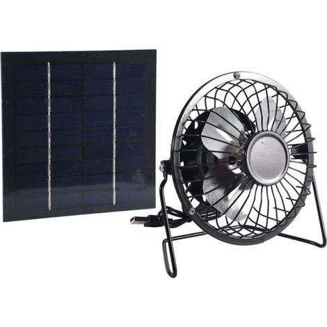5W 4-Zoll-Solarventilator, tragbar, für Gewächshaus, Büro und Außenbereich, Mini-Absauger (1/5)