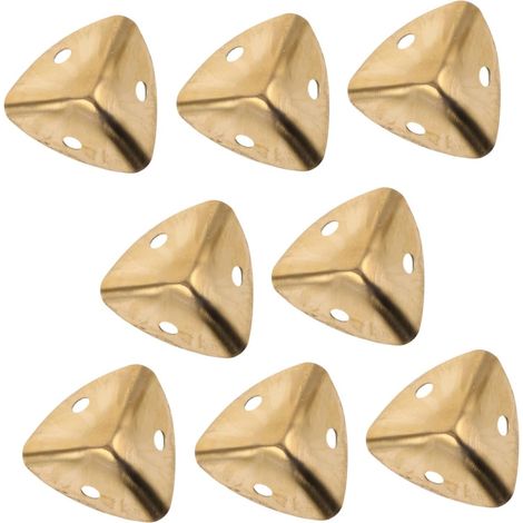 8 protège-coins pour meubles, inox, doré, pour coins pointus (1/5)