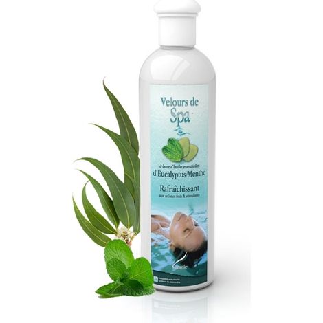 Velours de spa eucalyptus menthe 250 ml – Soin rafraîchissant et stimulant – Pour sauna, hammam et hydromassage – Texture veloutée – Camylle (1/3)