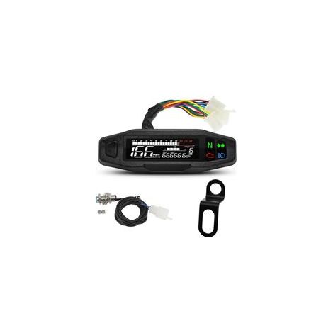 Moto Compteur Kilométrique Compteur de Vitesse Universel pour Moto pour KR200, tachymètre, odomètre numérique, Ensemble de capteurs