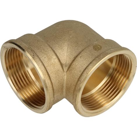 Coude 90° FF/FF 1 1/4'' laiton nu