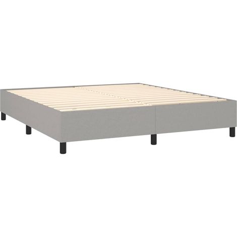 Rete a doghe su gambe giroletto 180x200 cm tessuto grigio chiaro TDL0207181