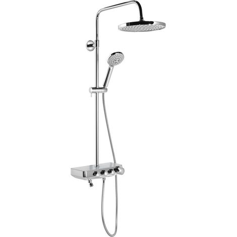 Aqualine Farrao - Set de douche avec mitigeur, diamètre 25 cm, 3 jets, chrome SL450 (1/5)