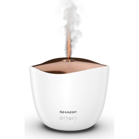 Sharp DF-A1E-W difusor de aroma Tanque Plástico Oro, Blanco