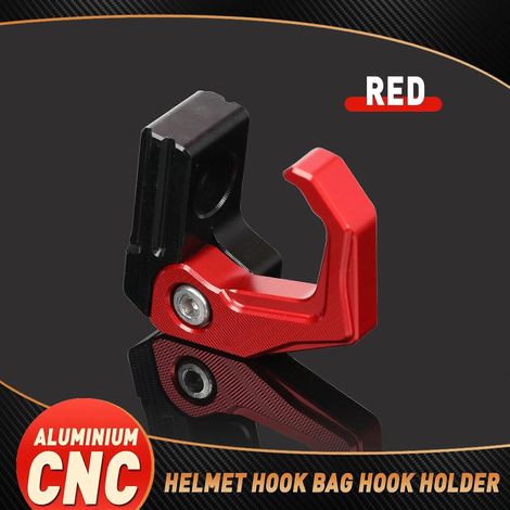 Accessoires moto SUPER SOCO CPX CUX TC 50/MAX/WANDERER TS 2020-2023 : crochet pour casque, crochet pour sac à dos (rouge) (1/5)