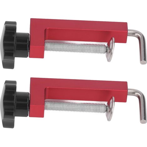 2 pinces de fixation en alliage d'aluminium, serre-joint G pour scie à table et menuiserie, réglable de 35 à 160 mm (1/5)
