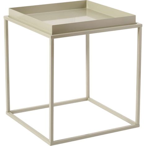 Couchtisch aus Metall "Koala" 45 x 45 x 52 cm - Taupe