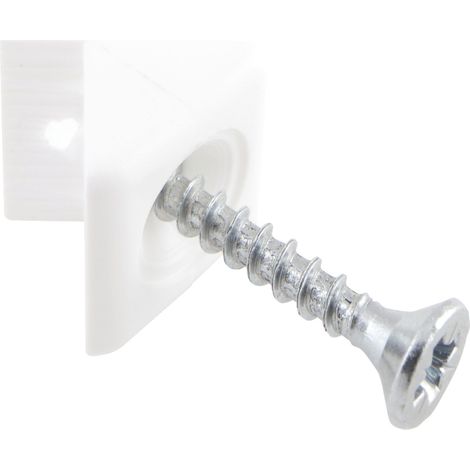Rückwandverbinder mit Schraube 3,5 x 25 mm, Kunststoff weiss