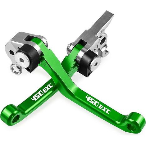 Aplicable a FOR 450EXC 450 EXC 2004 2005 2006 Manetas de freno y embrague plegables con pivote para motocross, 450EXC (Plata) (1/5)
