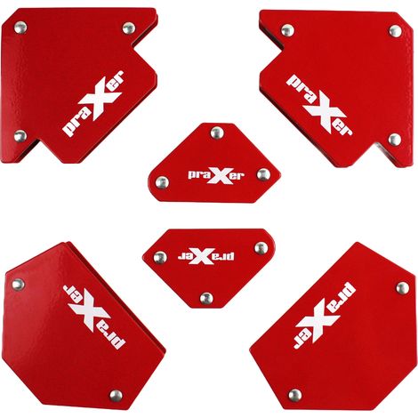 Jeu de 6 aimants de soudage, angles 30°-125°, force 4-11,3 kg PR5017 PRAXER